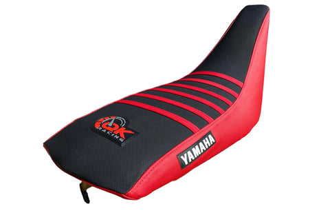 thumbnail image 2 of Enjoy Manufacturing Seat Cover – Yamaha Raptor 660R 2001-2005 – All Black / Red Ribs – Gripper 2 of 5