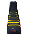 QK Racing HONDA TRX 400EX MULTI GRIP SEAT COVER 1999 2007 Black/Yellow Ribs