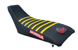 QK Racing HONDA TRX 400EX MULTI GRIP SEAT COVER 1999 2007 Black/Yellow Ribs