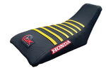 QK Racing HONDA TRX 400EX MULTI GRIP SEAT COVER 1999 2007 Black/Yellow Ribs